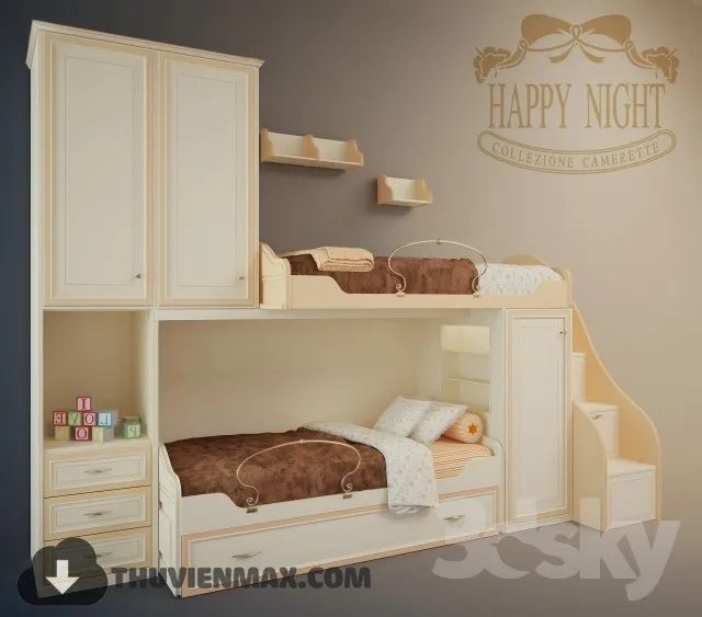 Bed Childroom 3D Models – 015
