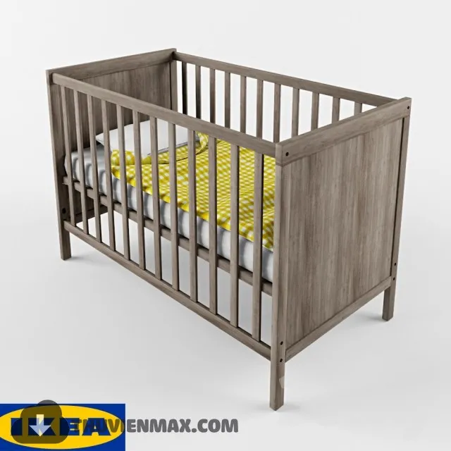 Children's bed and chest of drawers from IKEA 3DS Max - thumbnail 3