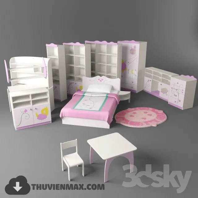 Child Furniture 3D Models – 034