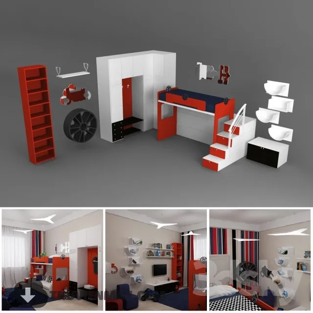 Child Furniture 3D Models – 075