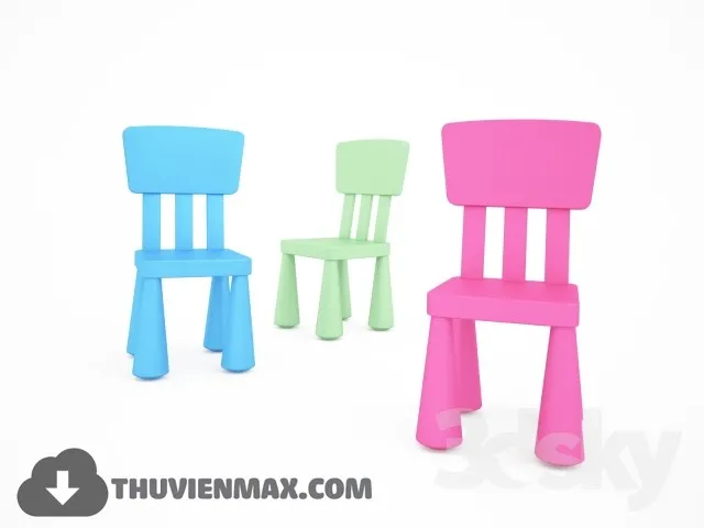 Table + Chair Childroom 3D Models – 011