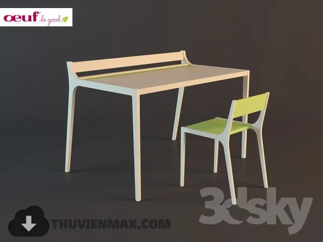 Table + Chair Childroom 3D Models – 012