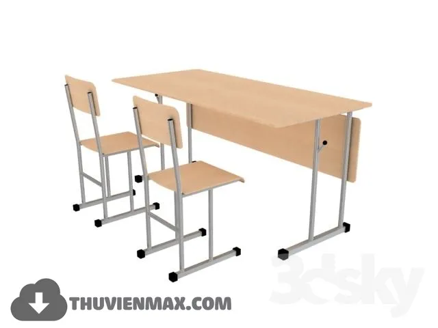 Table + Chair Childroom 3D Models – 015