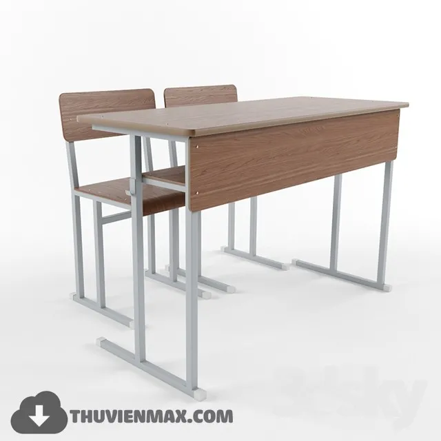 Table + Chair Childroom 3D Models – 036