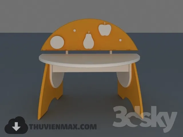 Table + Chair Childroom 3D Models – 042