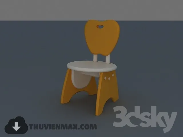 Table + Chair Childroom 3D Models – 043