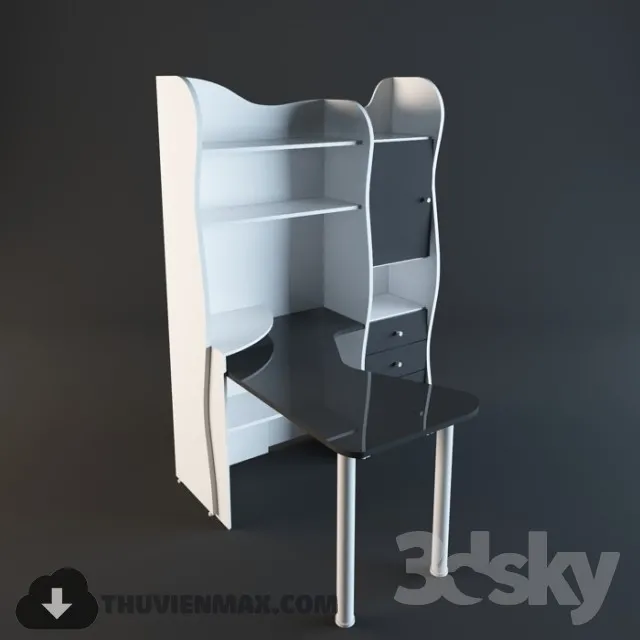 Table + Chair Childroom 3D Models – 056