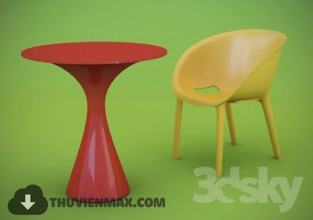 Table + Chair Childroom 3D Models – 062