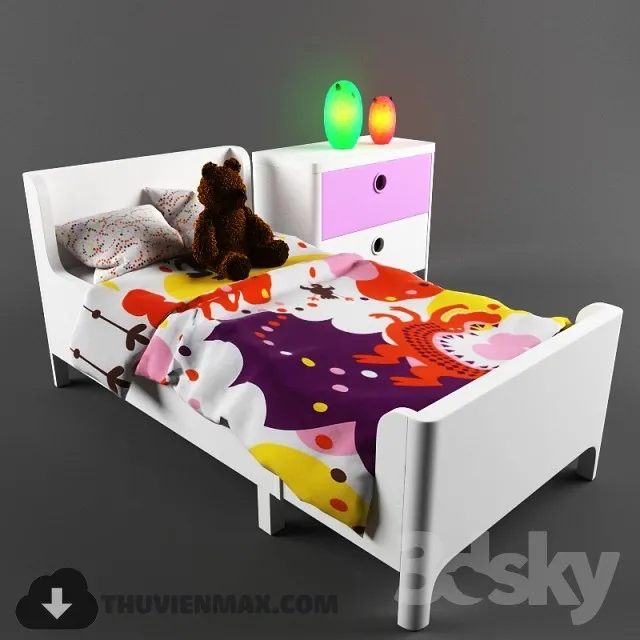 Bed Childroom 3D Models – 045