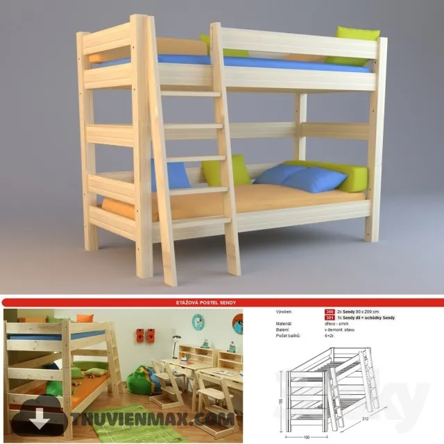 Bed Childroom 3D Models – 056