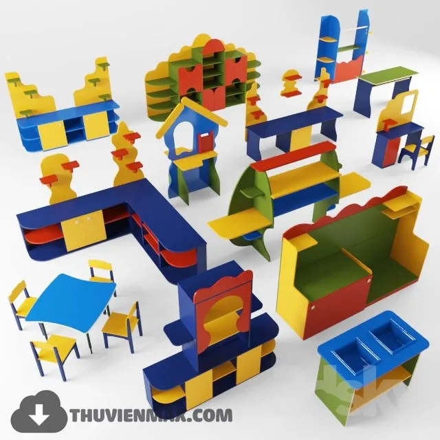 Wardrobe Childroom 3D Models – 058