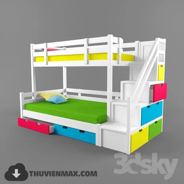 Bed Childroom 3D Models – 077