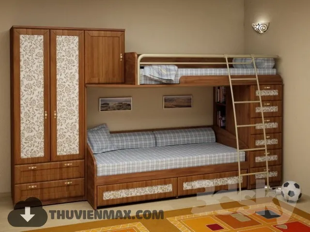 Bed Childroom 3D Models – 086