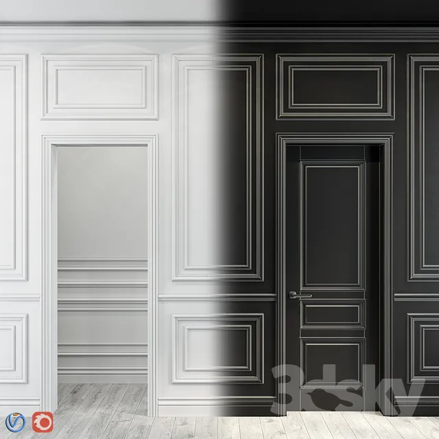 Stucco molding for walls 2 3DS Max - thumbnail 3