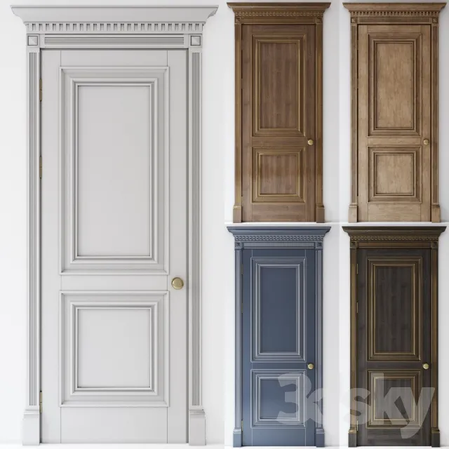 Slassic door collection 3DS Max - thumbnail 3