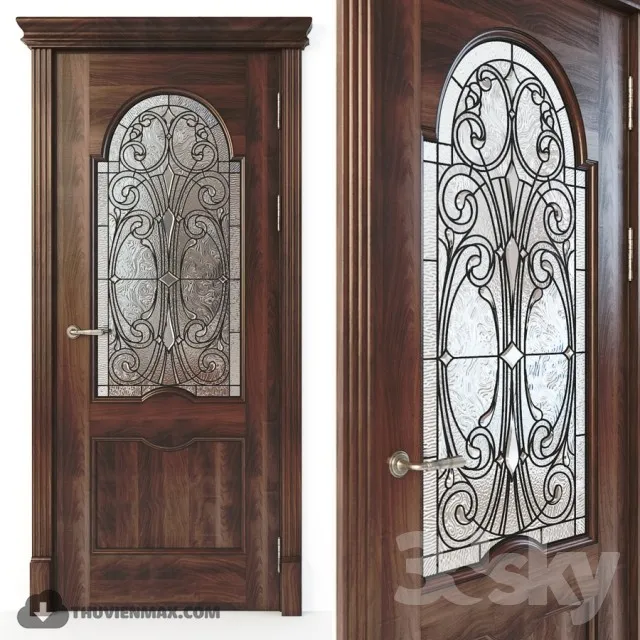 Door with stained glass 02 3DS Max - thumbnail 3