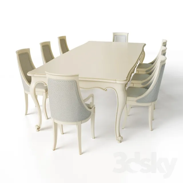 DECOR HELPER – CLASSIC – KITCHEN – TABLE SET 3D MODELS – 10