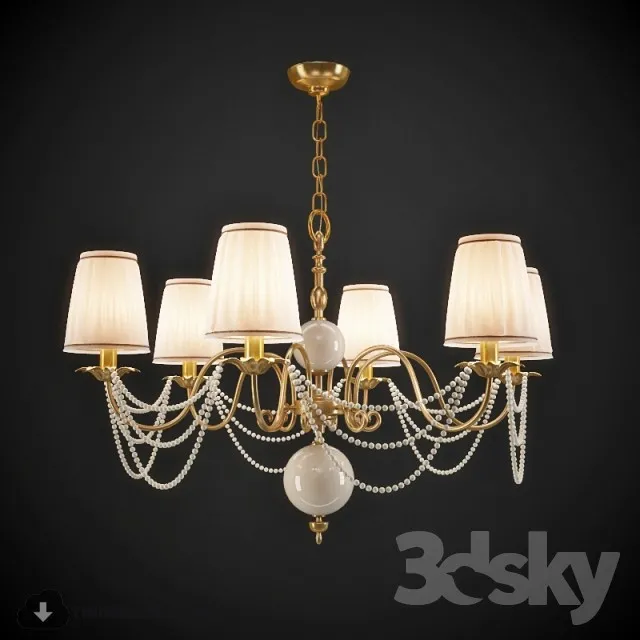 Chandelier IL Paralume Marina 1794 \/ CH6 3DS Max - thumbnail 3