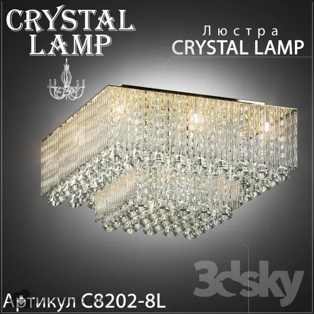 Chandelier Crystal lamp C8202-8L 3DS Max - thumbnail 3