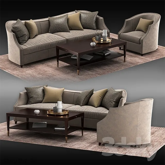 DECOR HELPER – CLASSIC – LIVINGROOM – SOFA – LONG 3D MODELS – 110