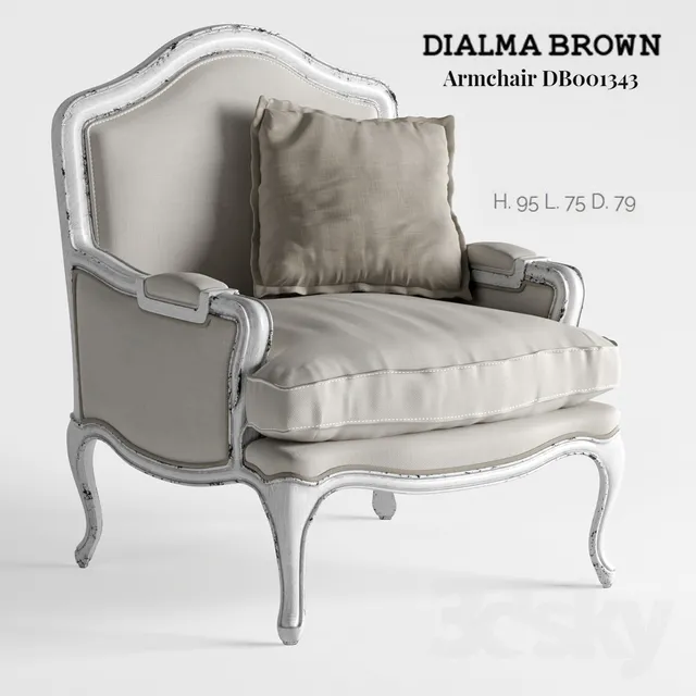 Dialma Brown – Armchair DB001343 3DS Max - thumbnail 3