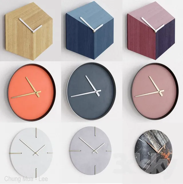 Collection of wall clocks Bolia 3DS Max - thumbnail 3