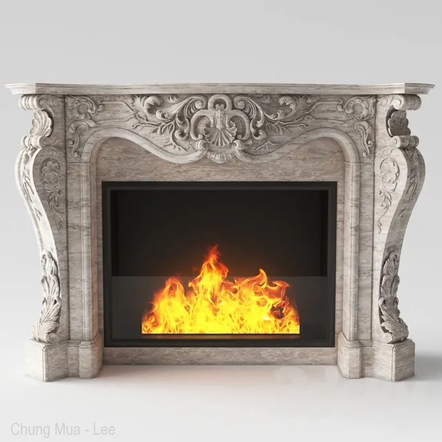 Classic Fireplace 3DS Max - thumbnail 3