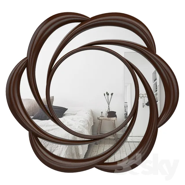 Swirl Frame Accent Mirror ANDO3232 3DS Max - thumbnail 3