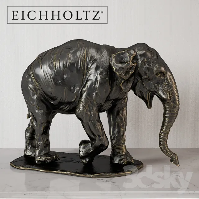Eichholtz Elephant Bronze 3DS Max - thumbnail 3
