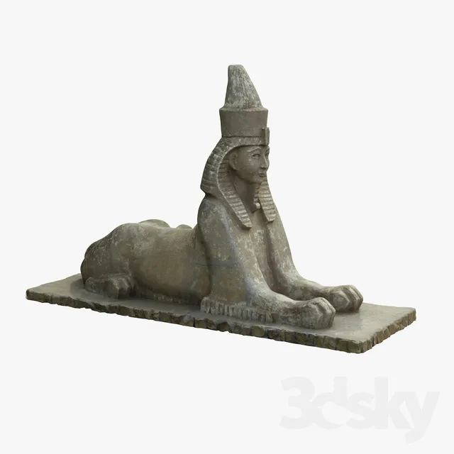 “Sculpture “”Sphinx””” 3DS Max - thumbnail 3