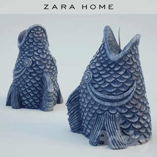 Zara home Candle Fish Candle 3DS Max - thumbnail 3