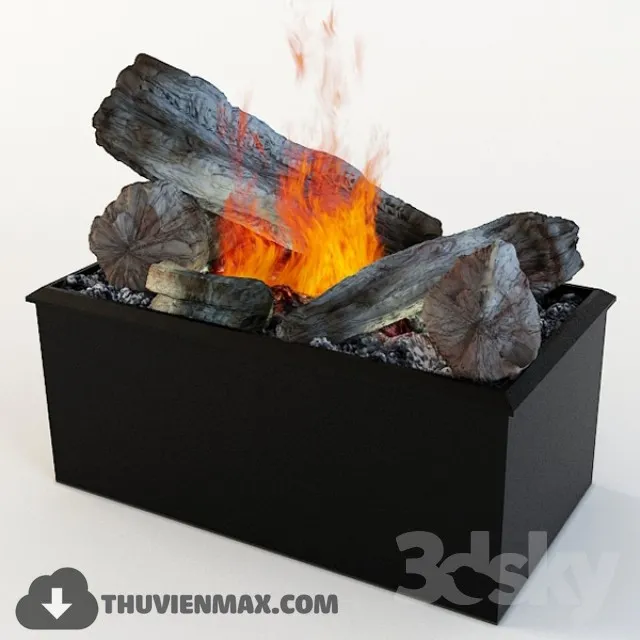 Decoration 3D Models – Fire Place & Radiator 030