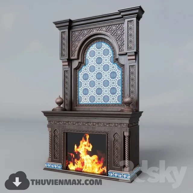 Decoration 3D Models – Fire Place & Radiator 034