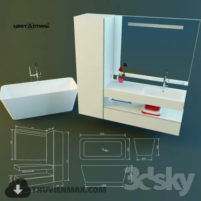 Decoration – Bathroom Furniture 3D Models – 061