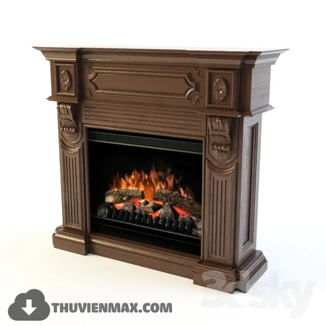 Decoration 3D Models – Fire Place & Radiator 047