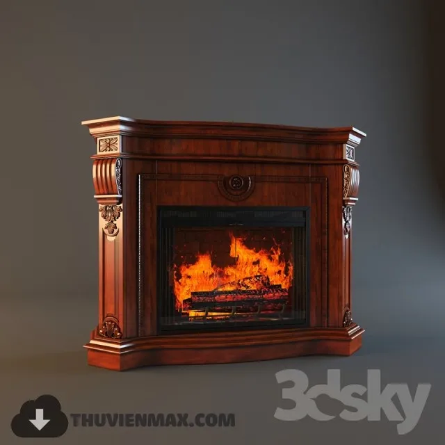 Decoration 3D Models – Fire Place & Radiator 048