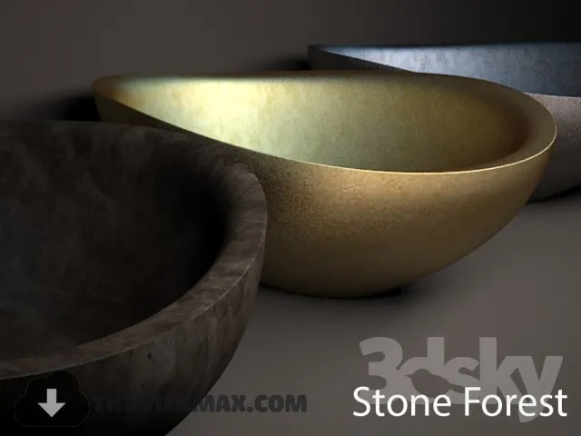 Bath Stone Forest Bathtubs 3DS Max - thumbnail 3