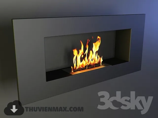 Decoration 3D Models – Fire Place & Radiator 050