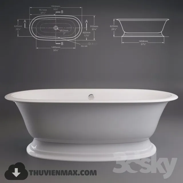 Decoration – Bathtub & Shower Cubicle 3D Models – 023