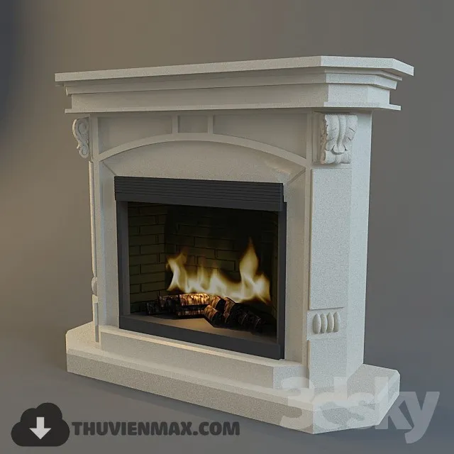 Decoration 3D Models – Fire Place & Radiator 052