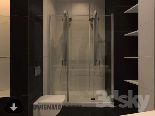 Decoration – Bathtub & Shower Cubicle 3D Models – 058