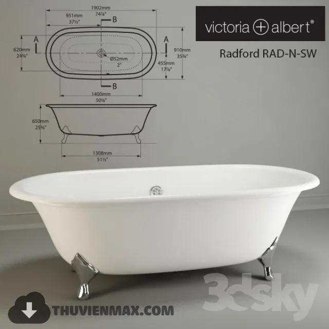 Decoration – Bathtub & Shower Cubicle 3D Models – 066