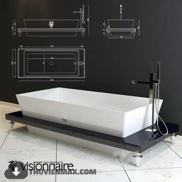 Decoration – Bathtub & Shower Cubicle 3D Models – 067