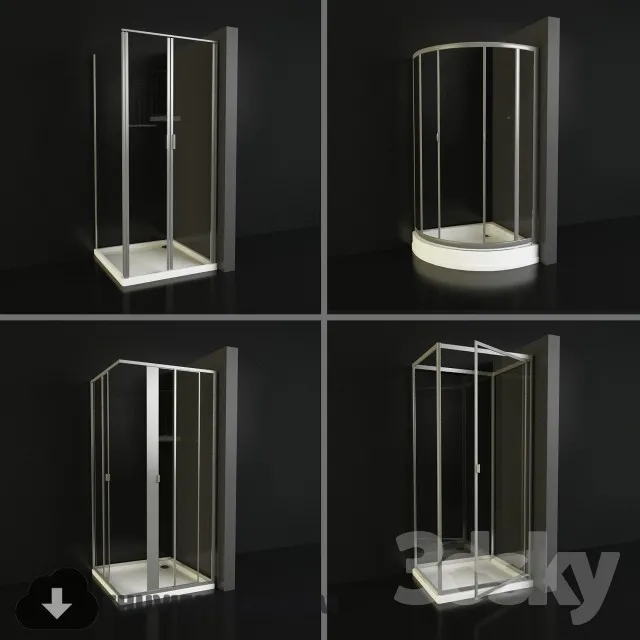 Decoration – Bathtub & Shower Cubicle 3D Models – 077