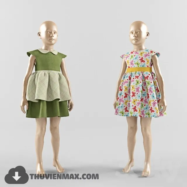 Children dress on a mannequin 02 3DS Max - thumbnail 3