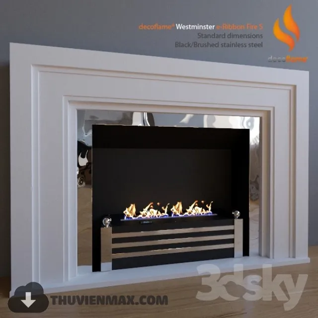 Decoration 3D Models – Fire Place & Radiator 004