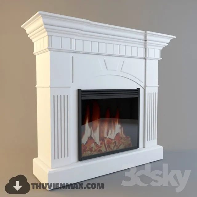 Decoration 3D Models – Fire Place & Radiator 008