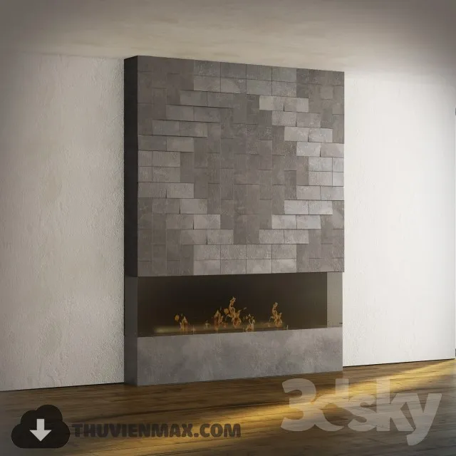 Decoration 3D Models – Fire Place & Radiator 010