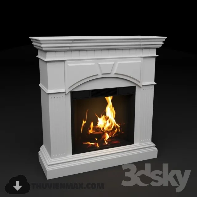 Decoration 3D Models – Fire Place & Radiator 011