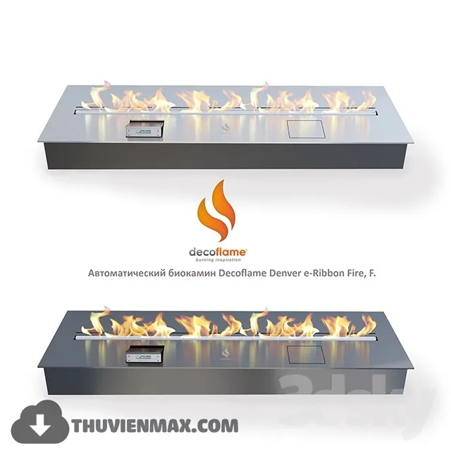 Automatic Bio Fireplace Decoflame Denver e-Ribbon Fire F 3DS Max - thumbnail 3